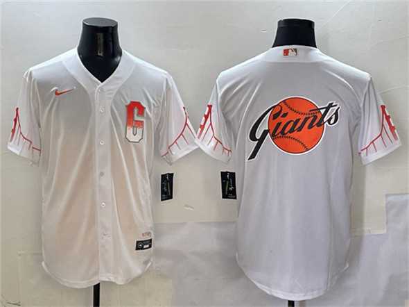 Mens San Francisco Giants Team Big Logo White City Connect Cool Base Stitched Jersey->san francisco giants->MLB Jersey